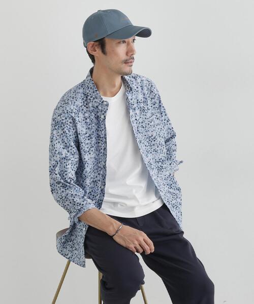 ♡新品タグ付☆ノコオーノ プリーツフリルシャツ お花 ストライプ系