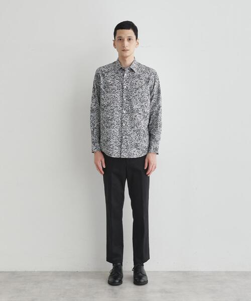 TAKEO KIKUCHI（タケオキクチ） シャツ ストライプ小花 長袖シャツ