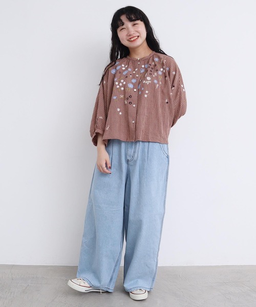 l'atelier du savon（アトリエドゥサボン） ブラウス シャツ ○お花