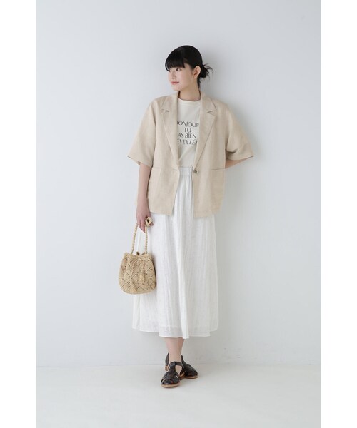 「human woman」 テーラードジャケット MEDIUM ベージュ レディースの画像