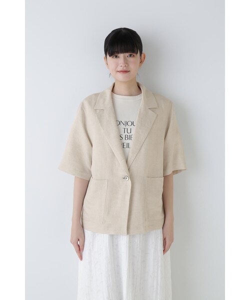 「human woman」 テーラードジャケット MEDIUM ベージュ レディースの画像