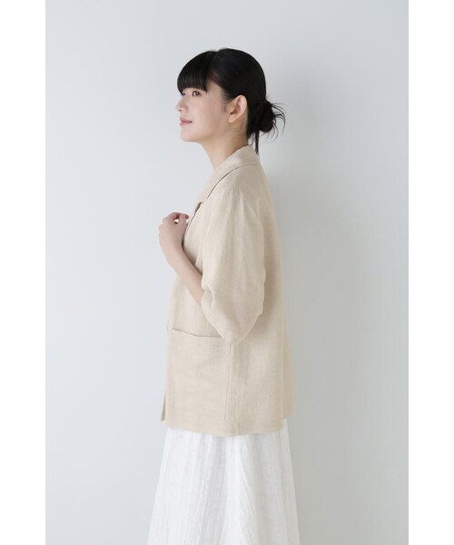 「human woman」 テーラードジャケット MEDIUM ベージュ レディースの画像