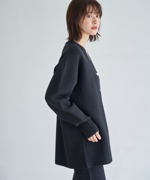 meilmada カーディガン Vネックニットカーディガン レディース