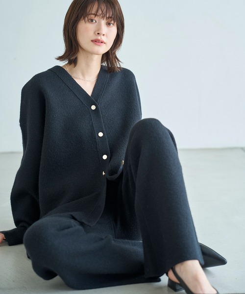 meilmada カーディガン Vネックニットカーディガン レディース