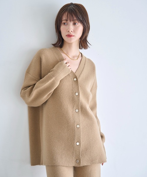 meilmada カーディガン Vネックニットカーディガン レディース