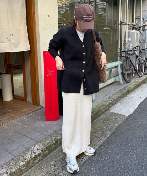 meilmada カーディガン Vネックニットカーディガン レディース