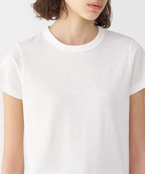 「MUJI Labo」 半袖Tシャツ M ネイビー レディース_画像5