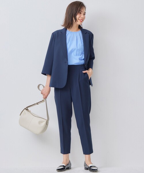 「組曲」 7分袖ブラウス 6 ブルー レディース_画像6