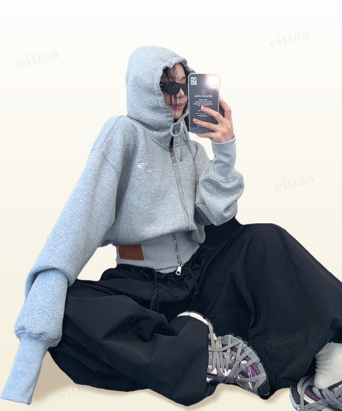 Dalfwin（ダールフィン） パーカー 韓国ファッション RICECAKEフェイク