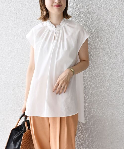 「SHIPS」 半袖ブラウス ONE SIZE ベージュ レディース_画像8