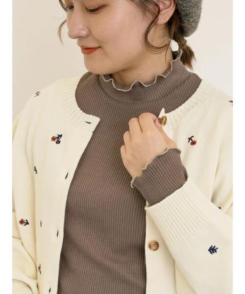 Samansa Mos2（サマンサモスモス） カーディガン 花柄総刺繍ニット