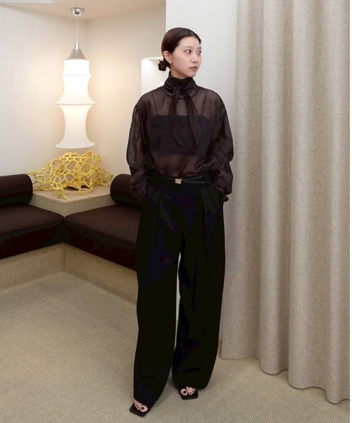 TODAYFUL ブラウス シャツ Sheer Tie Blouse レディース : ZOZOTOWN 