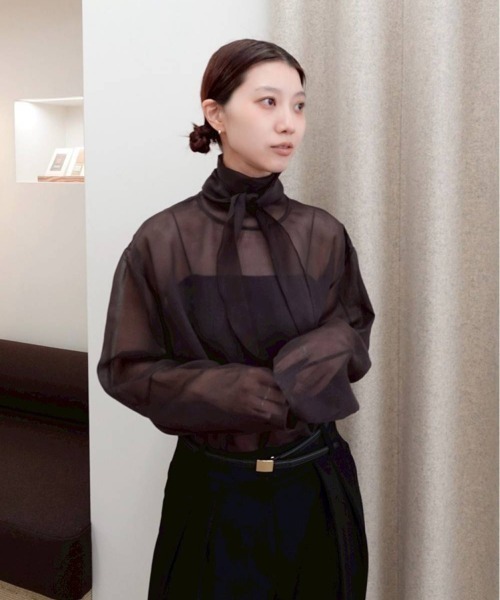 TODAYFUL ブラウス シャツ Sheer Tie Blouse レディース : ZOZOTOWN 