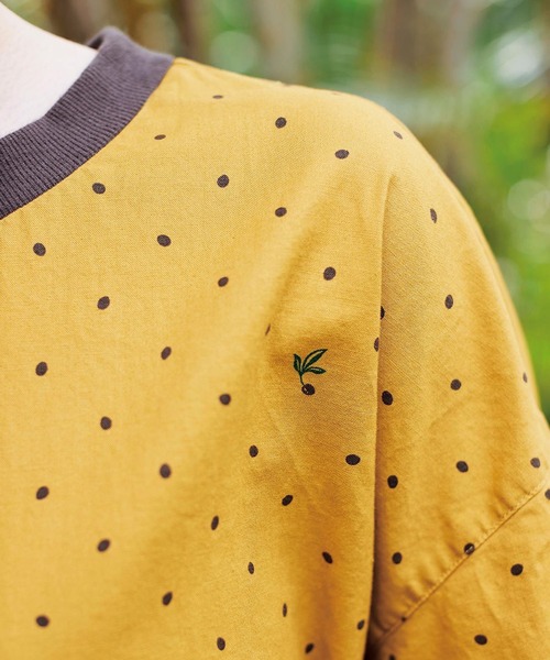 「Sunny clouds」 半袖ワンピース LARGE イエロー レディース_画像6