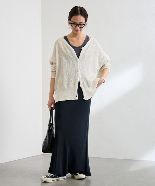 FRAMeWORK クルーネックカーディガンセーター FRAMeWORK（フレームワーク） ニットカーディガン FREE アイボリー