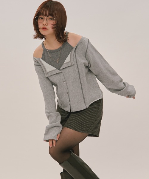 新品 ロワンニュイ loin nuit layered design sweat loin nuit トレーナー スウェット layered design sweat / レイヤード