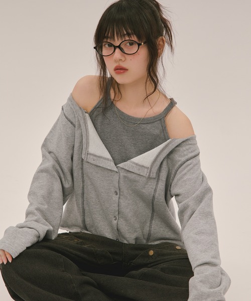 loin nuit トレーナー スウェット layered design sweat / レイヤード