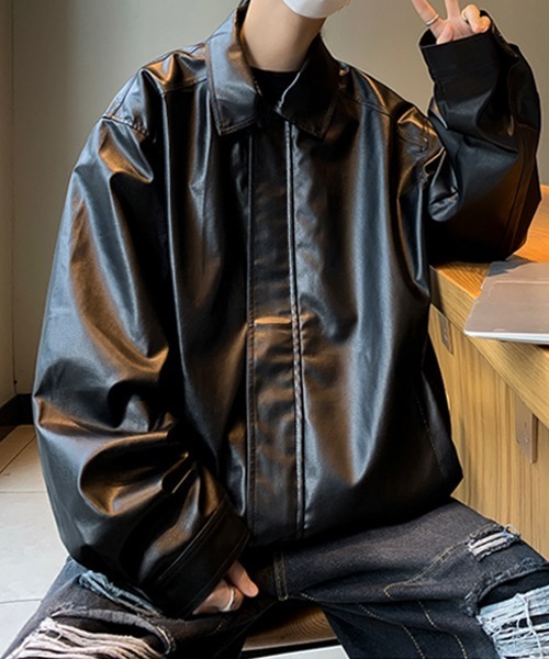 Ressaca（レサーカ） 革ジャン ライダース オーバーサイズフェイク