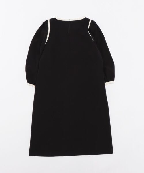 Rose Tiara 46　七分袖ワンピース　ブラックカラー Rose Tiara」 7分袖ワンピース 46 ブラック レディース-オーダー受注生産