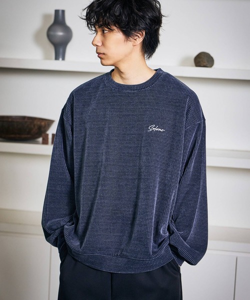 LAKOLE（ラコレ） トレーナー スウェット 刺繍カットモールプル