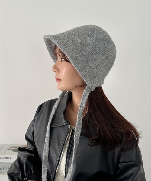 CLEA 帽子 ハット 紐付きウールライクバケットハット レディース