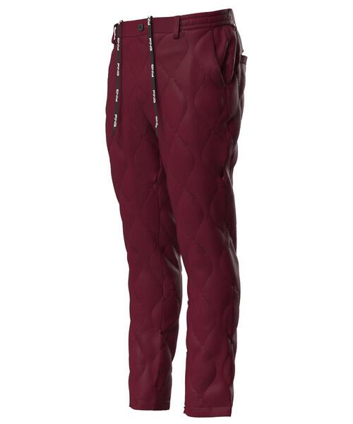 【レッド】全方向ストレッチキルティングタフタテーパードパンツ <NATIVE> (MENS) PING（ピン） パンツ 「PING APPAREL」全方向ストレッチキルティング