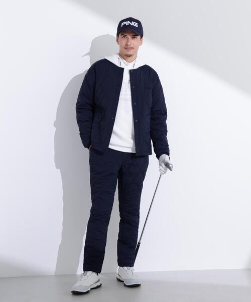 PING ネイビー キルティングジャケット PING（ピン） パンツ 「PING APPAREL」全方向ストレッチキルティング
