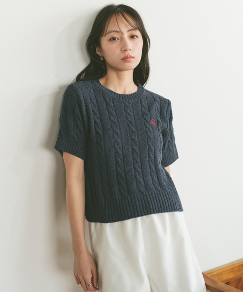 「VANNIE U」 半袖ニット FREE ピンク レディース_画像7