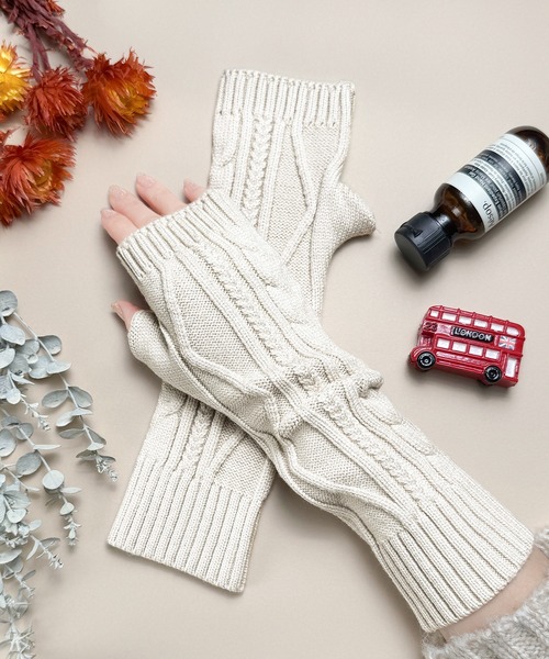 CALIFORNIA OUTFITTERS 手袋 8E19 模様編み ハンドウォーマー アーム