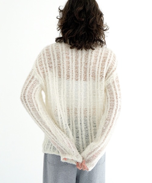 CLANE（クラネ） ニット セーター SHEER SHAGGY LOOSE KNIT TOPS