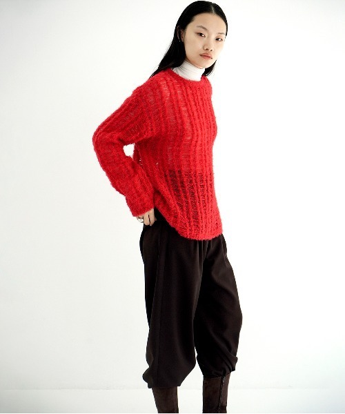 CLANE（クラネ） ニット セーター SHEER SHAGGY LOOSE KNIT TOPS