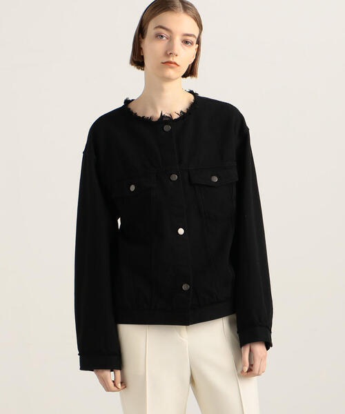 【ほぼ未使用】トゥモローランド ノーカラージャケット REGGIANI 36 ほぼ未使用】トゥモローランド ノーカラージャケット REGGIANI 36