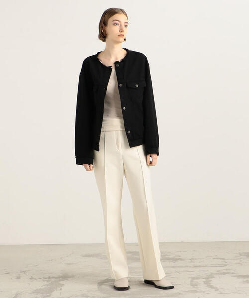 TOMORROWLAND（トゥモローランド） ノーカラージャケット 36 ブラック