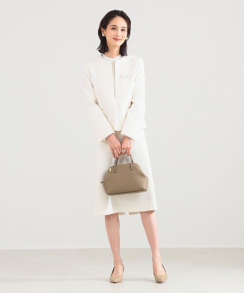 限定値下　美品　Demi-Luxe BEAMS ツイード　入園　入学　ビームス Demi-Luxe BEAMS（デミルクス ビームス）ツイード ノーカラー