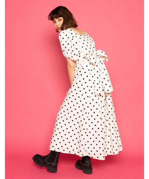 little sunny bite×PINK HOUSEワンピース ドレス /little sunny bite と pink house Coin dot long dress