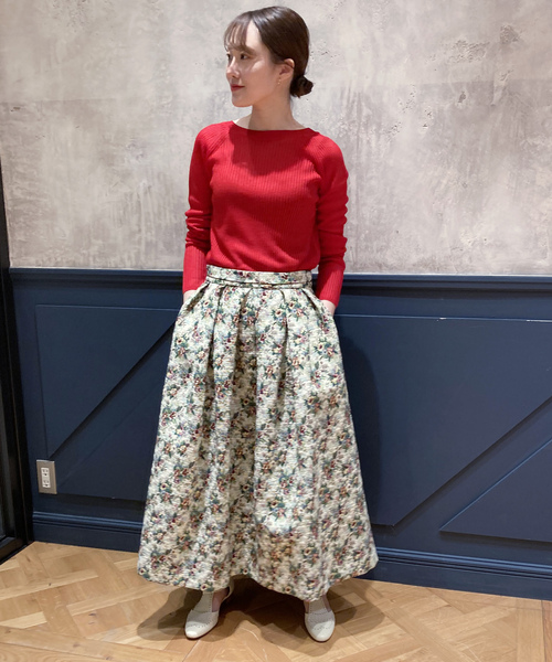 「IENA LA BOUCLE」 長袖ニット FREE レッド レディース_画像4