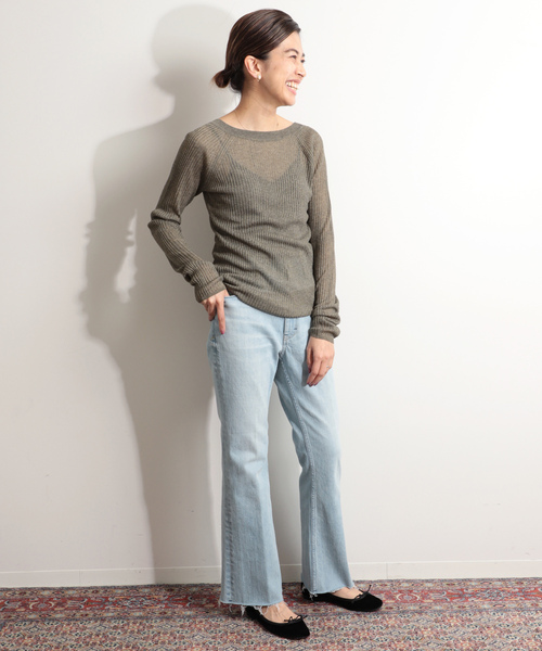 「IENA LA BOUCLE」 長袖ニット FREE レッド レディース_画像7