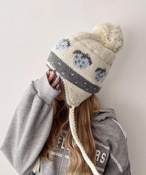 WEGO（ウィゴー） ニット帽 ニットキャップ WEGO/ポンポン付き