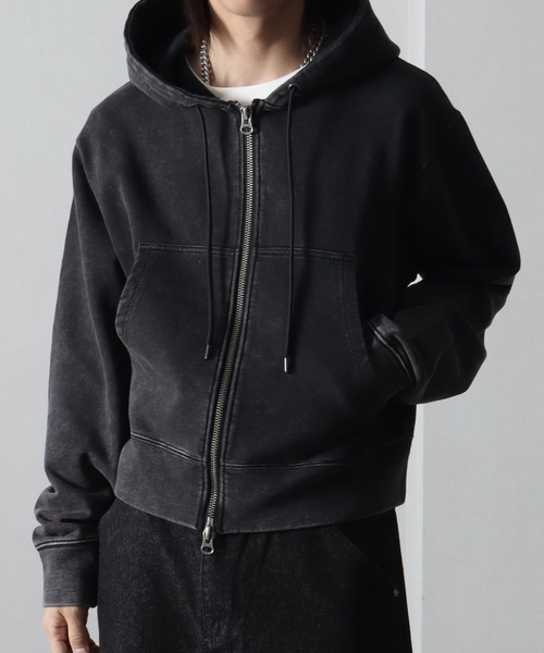 「welise」 ジップアップパーカー M グレー メンズ_画像3