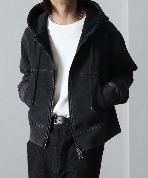 「welise」 ジップアップパーカー M グレー メンズ_画像4