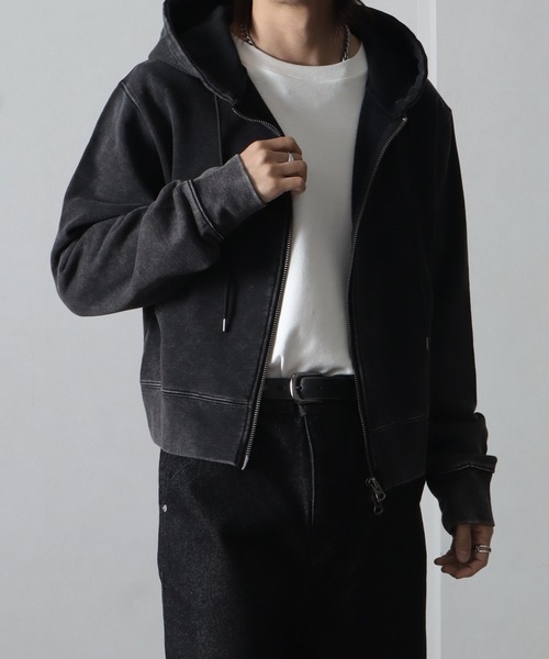 「welise」 ジップアップパーカー M グレー メンズ_画像5