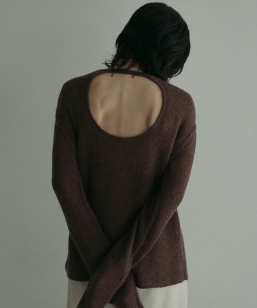 「anuke」 長袖ニット FREE サックスブルー レディース_画像8