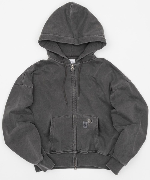 パーカー BTN Short Hoodie SS24 || FAULTED SHOULDER CROPPED HOODIE || BLACK – ZFactorie
