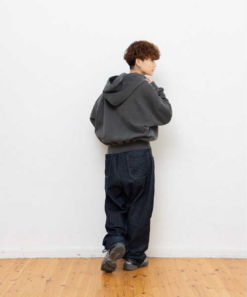 kaoyorinakami パーカー balloon short zip hoodie / バルーンショート