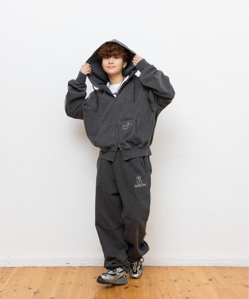 kaoyorinakami パーカー balloon short zip hoodie / バルーンショート