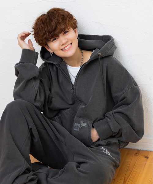kaoyorinakami パーカー balloon short zip hoodie / バルーンショート