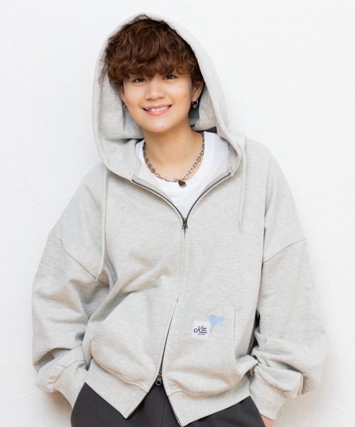 kaoyorinakami パーカー balloon short zip hoodie / バルーンショート