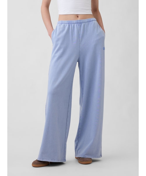 ワイドパンツ スウェットパンツ ジャージ フレンチテリー GAP1969ロゴ バギースウェットパンツ レディースの画像