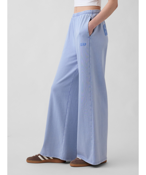 ワイドパンツ スウェットパンツ ジャージ フレンチテリー GAP1969ロゴ バギースウェットパンツ レディースの画像