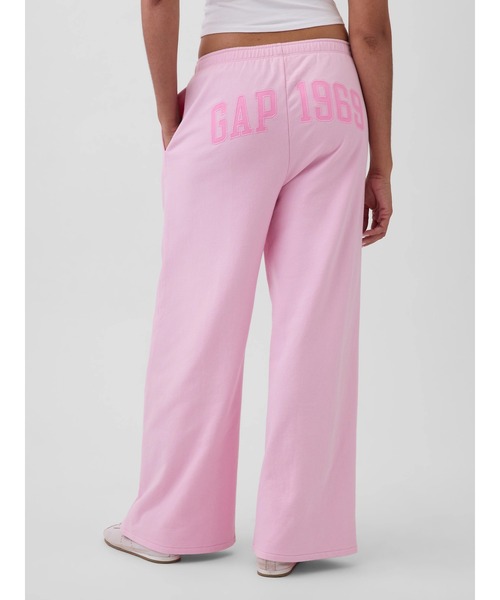 ワイドパンツ スウェットパンツ ジャージ フレンチテリー GAP1969ロゴ バギースウェットパンツ レディースの画像